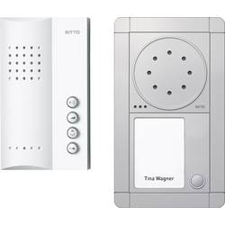 Kabelový domovní telefon Ritto by Schneider RGE1891320 3857202, stříbrná/bílá