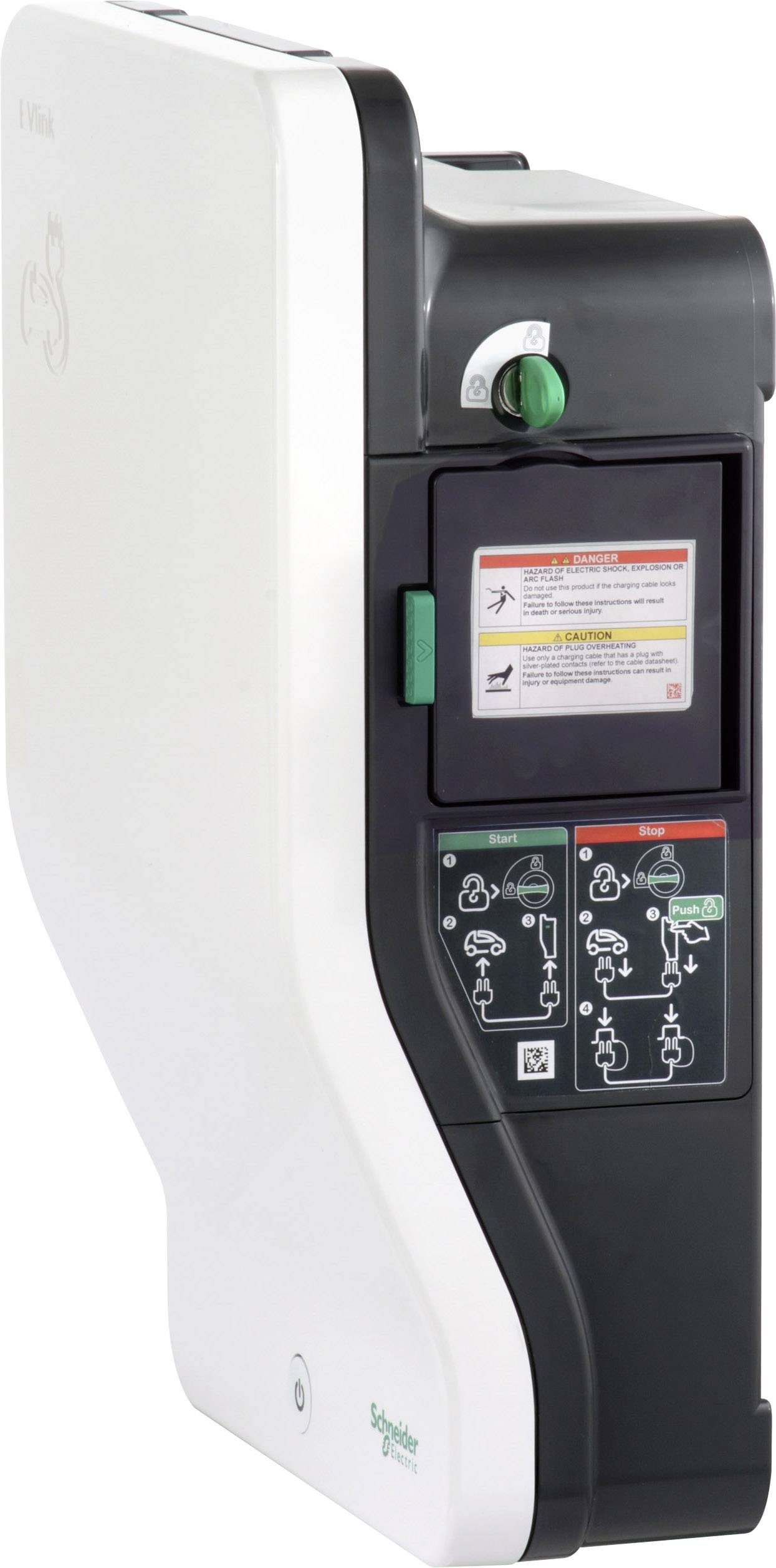 EVH2S7P02K EVlink Wallbox eMobility Ladestation Typ 2 Mode 2 32 A 7.4 kW Schlüsselschalter