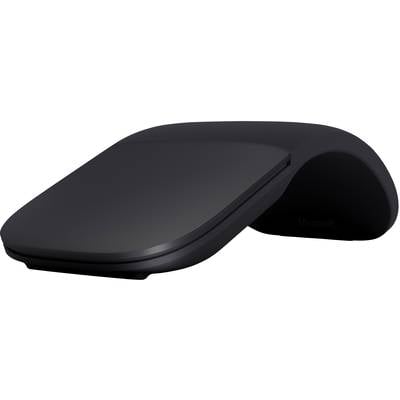 Microsoft Arc Kabellose Maus Bluetooth® Optisch Schwarz 2 Tasten 1000 dpi Touch-Oberfläche