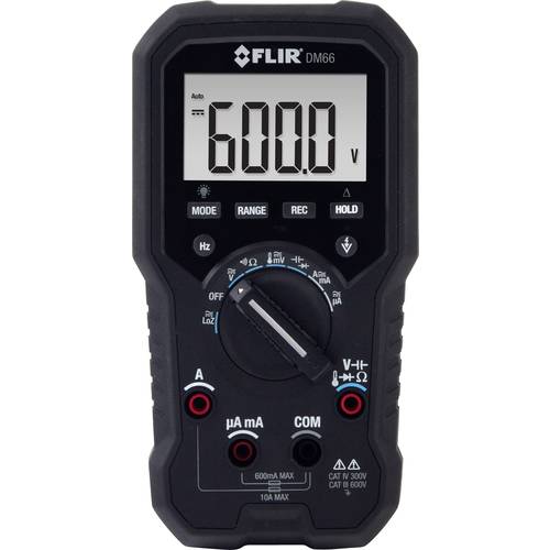 FLIR DM66 Hand-Multimeter kalibriert (DAkkS-akkreditiertes Labor) digital CAT IV 300 V, CAT III 600 V