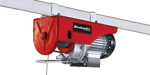 Einhell 2255130 Elektrischer Seilhebezug Tragfähigkeit (mit Umlenkrolle) 250 kg Tragfähigkeit (ohne Umlenkrolle) 125 kg