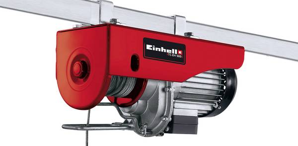 Einhell 2255140 Elektrischer Seilhebezug Tragfähigkeit (mit Umlenkrolle) 500 kg Tragfähigkeit (ohne Umlenkrolle) 250 kg