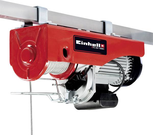 Einhell 2255160 Elektrischer Seilhebezug Tragfähigkeit (mit Umlenkrolle) 999 kg Tragfähigkeit (ohne Umlenkrolle) 500 kg