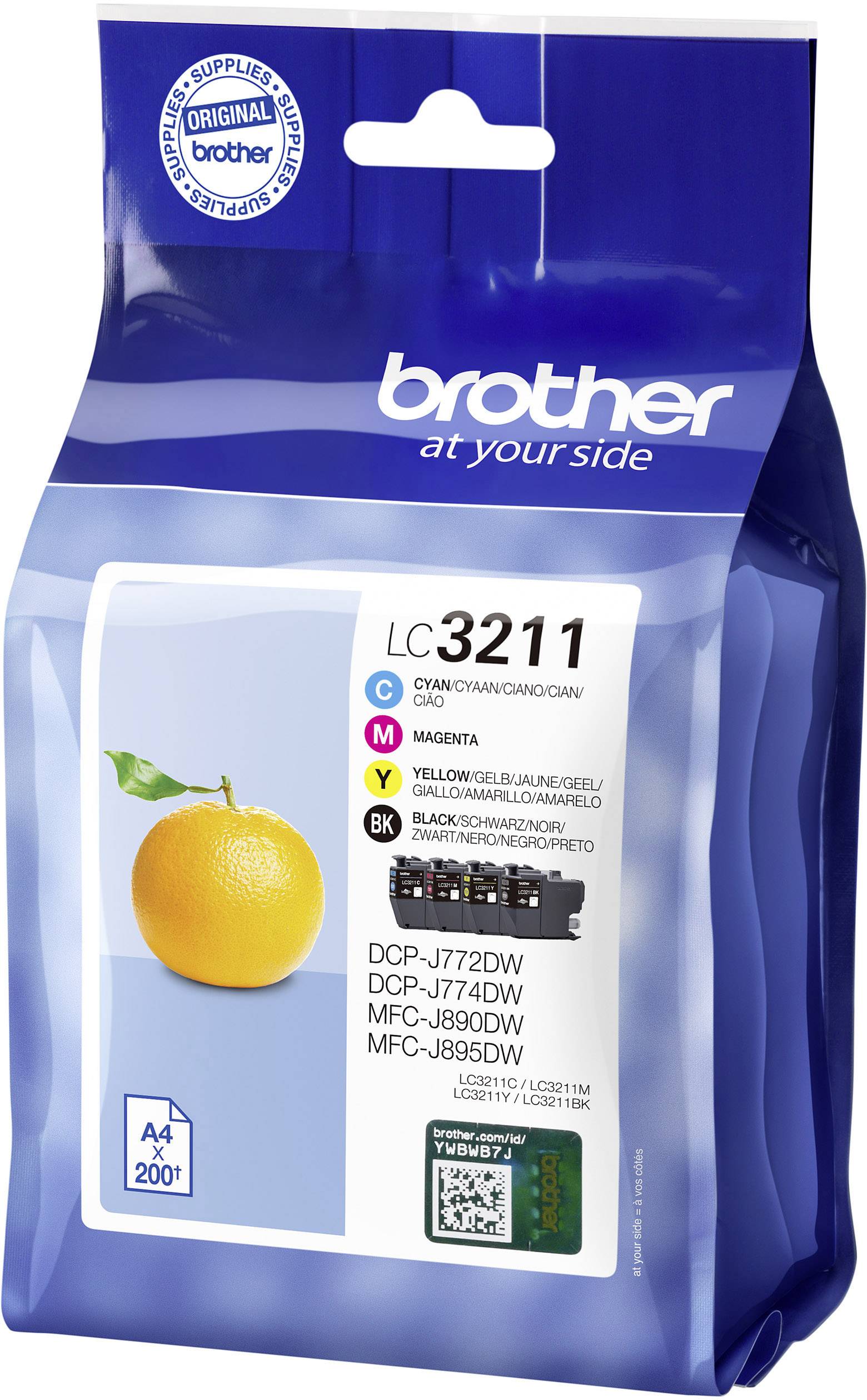 Brother Druckerpatrone LC-3211 VALDR Original Kombi-Pack Schwarz, Cyan ...