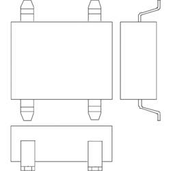 Image of Infineon Technologies DF02S Brückengleichrichter EDIP-4 200 V 1 A Einphasig