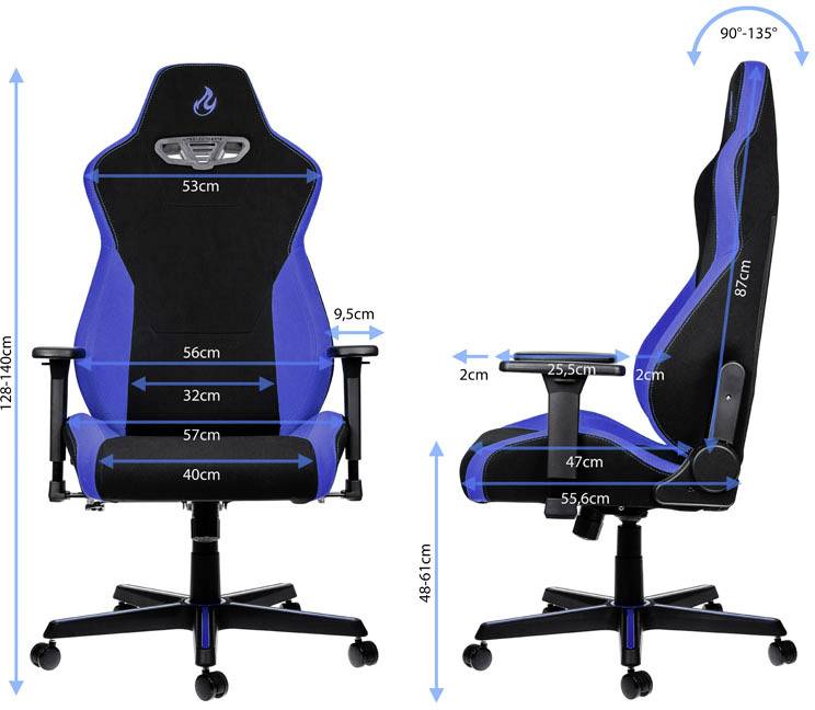 Nitro Concepts S300 Galactic Blue Gaming-Stuhl Schwarz, Blau-2