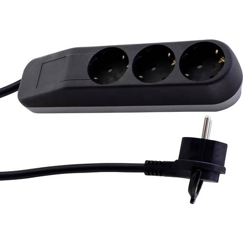 REV 0014330500 Steckdosenleiste 3fach Schwarz Schutzkontakt 1 St.