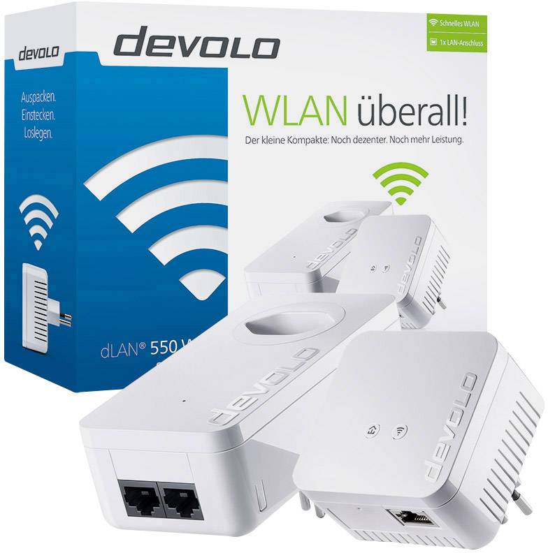 Devolo DLAN 550 WiFi Starter Kit Powerline (CH) Powerline WLAN Starter ...