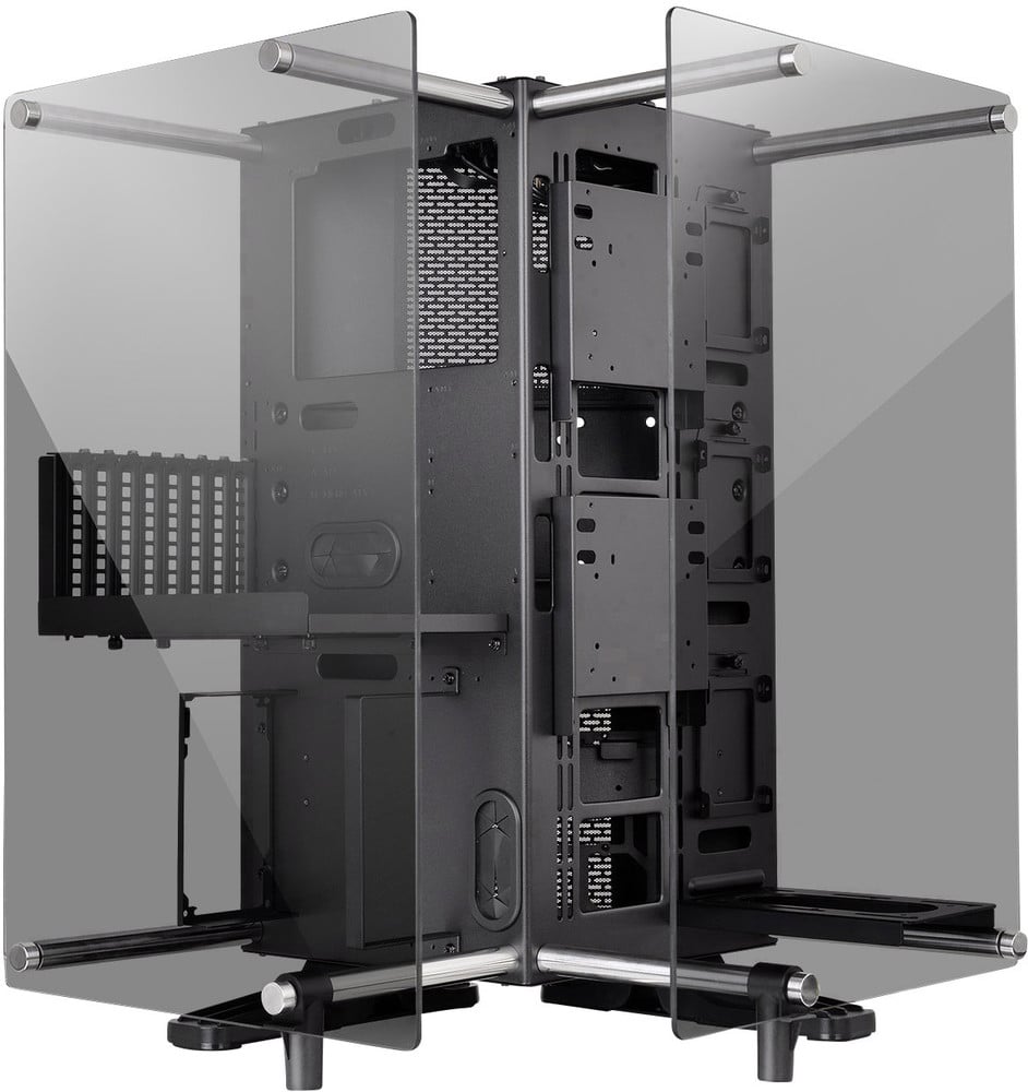 MidiTower PCGehäuse Thermaltake Core P90 TG Schwarz LCS Kompatibel