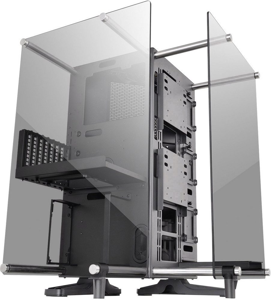 MidiTower PCGehäuse Thermaltake Core P90 TG Schwarz LCS Kompatibel