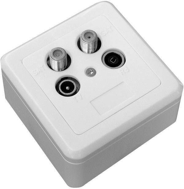 Triax GAD 274 Antennendosen-Set SAT, TV, UKW, DAB+ Aufputz, Unterputz Enddose