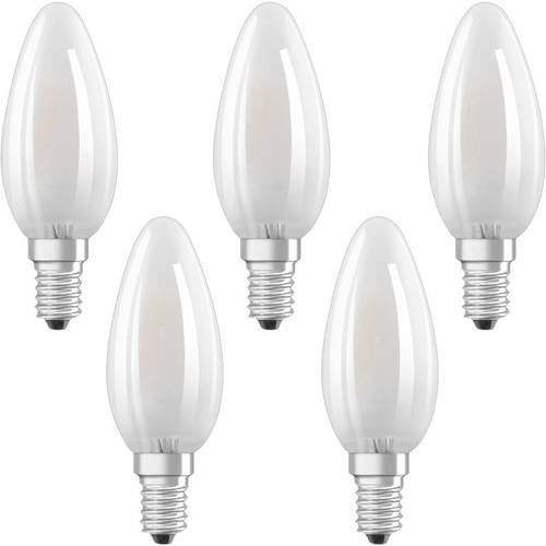 OSRAM HOMELIGHTING 4058075090682 LED EEK E (A - G) E14 Kerzenform 4.2 W = 40 W Warmweiß (Ø x L) 35 mm x 100 mm Filament ...