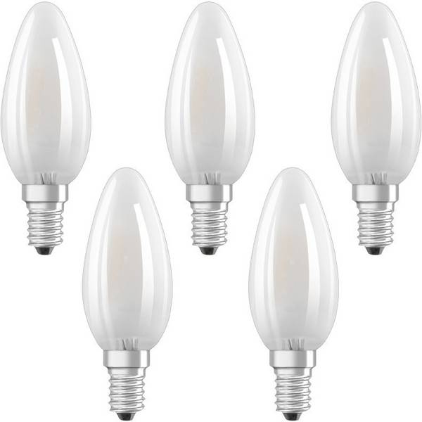 OSRAM HOMELIGHTING 4058075090682 LED EEK E (A - G) E14 Kerzenform 4.2 W = 40 W Warmweiß (Ø x L) 35 mm x 100 mm Filament 5 St.