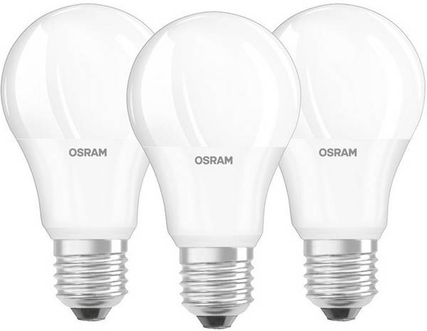 OSRAM HOMELIGHTING 4058075819573 LED EEK F (A - G) E27 Birnenform 10 W = 75 W Neutralweiß (Ø x L) 60 mm x 110 mm  3 St.