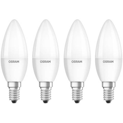 OSRAM HOMELIGHTING 4058075819474 LED EEK F (A - G) E14 Kerzenform 4.9 W = 40 W Warmweiß (Ø x L) 35 mm x 106 mm 4 St.