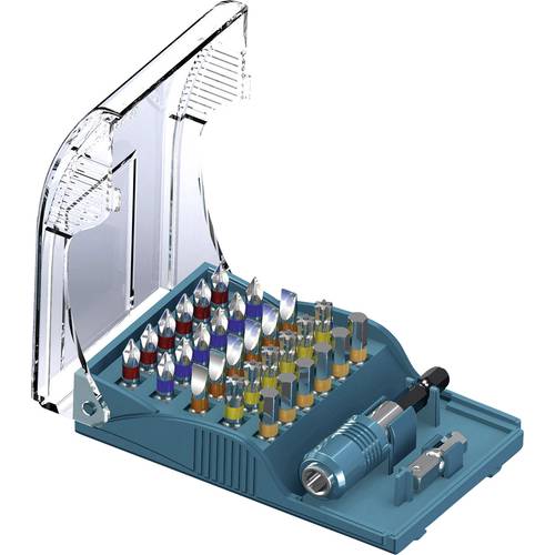 Heller 28913 9 Bit-Set 32teilig Kreuzschlitz Phillips, Kreuzschlitz Pozidriv, Schlitz, Sechsrund BO, Innen-Sechskant ink...