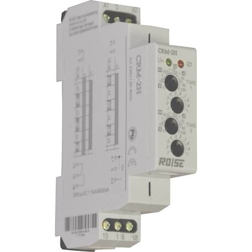 Thumbnail - Rose LM CRM-2H/UNI CRM-2H/UNI Zeitrelais Multifunktional 12 V/DC, 12 V/AC, 240 V/DC, 240 V/AC 1 St. Zeitbereich: 0.1 s -...
