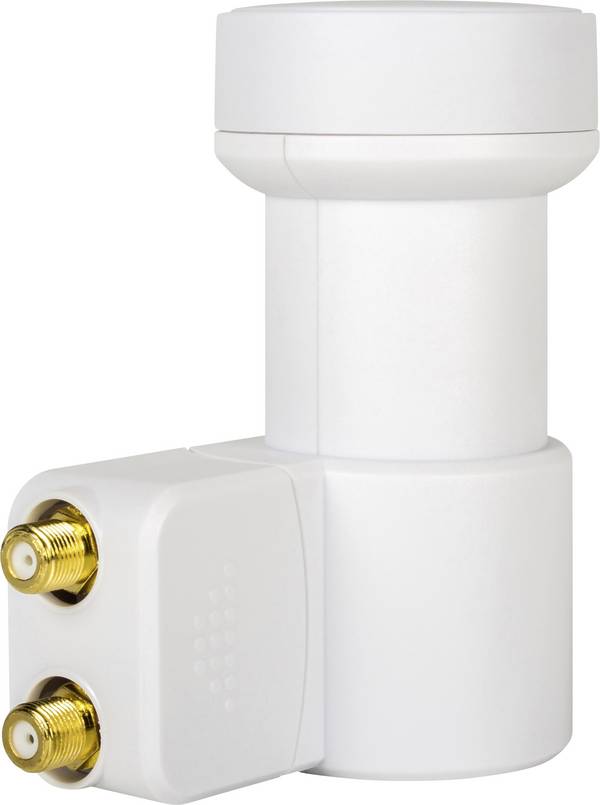 MegaSat HD-Profi Twin-LNB Teilnehmer-Anzahl: 2 Feedaufnahme: 40 mm vergoldete Anschlüsse, Wetterschutz Weiß