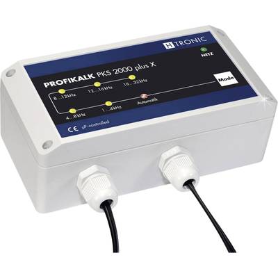 Ein graues Gerät mit der Aufschrift 'PROFIKALK PKS 2000 plus X'. Zwei Kabel ragen unten heraus. Oben rechts ist eine 'NETZ'-LED.