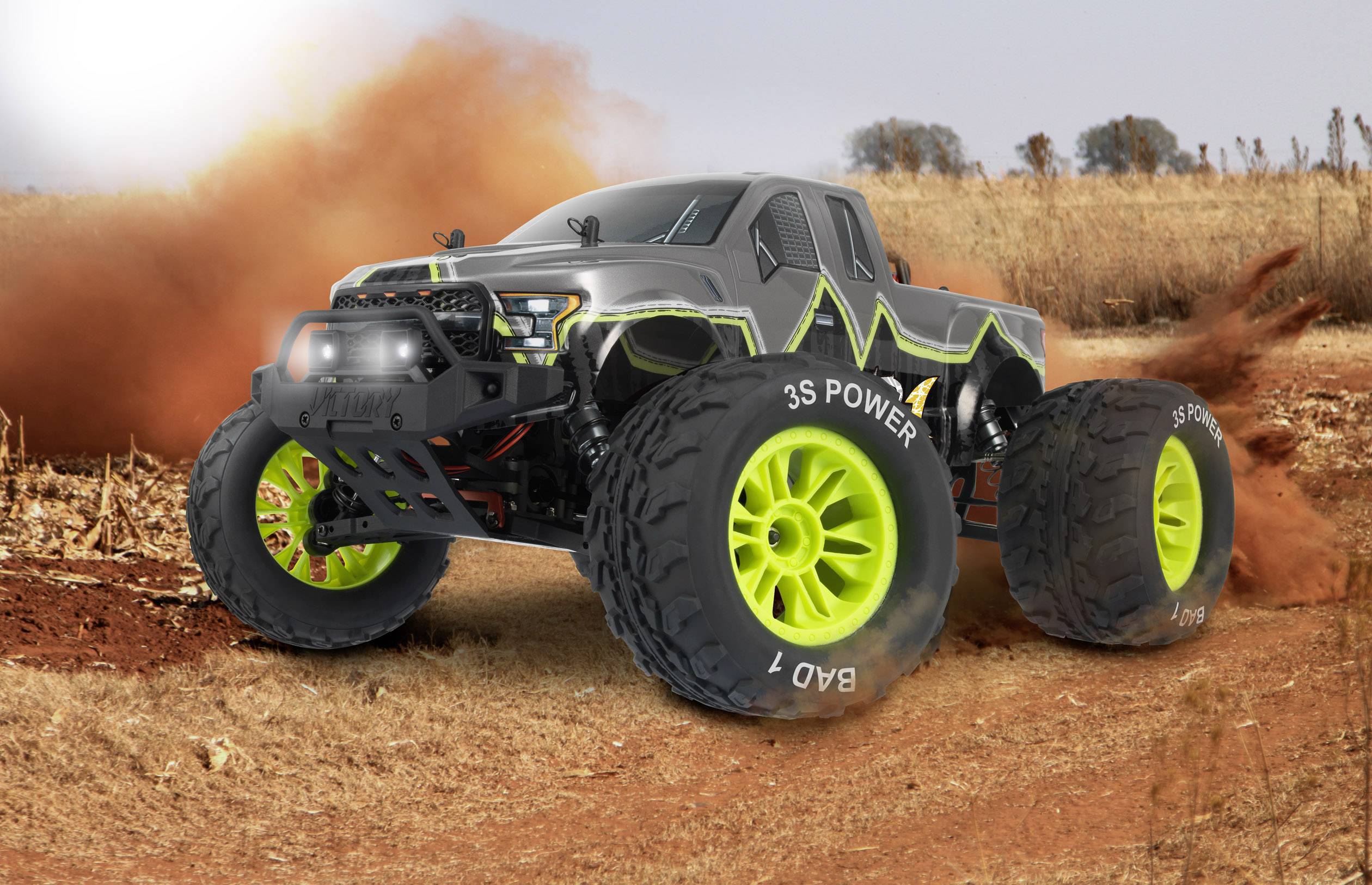 Reely Bad 1 Brushless 1:10 RC Modellauto Elektro Monstertruck Allradantrieb (4WD) 100% RtR 2,4 GHz inkl. Akku, Ladegerät-2
