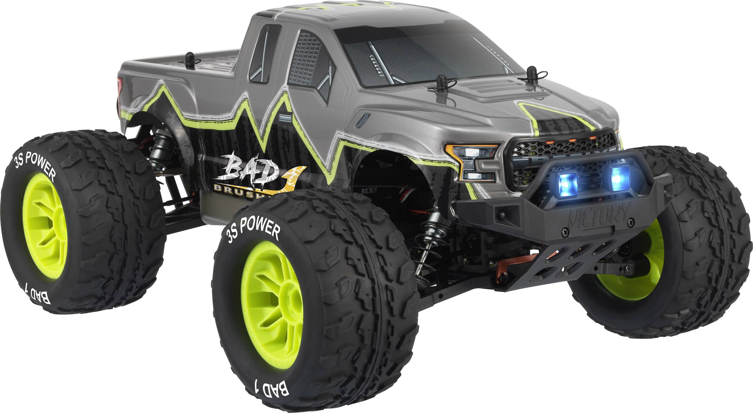 Reely Bad 1 Brushless 1:10 RC Modellauto Elektro Monstertruck Allradantrieb (4WD) 100% RtR 2,4 GHz inkl. Akku, Ladegerät-6