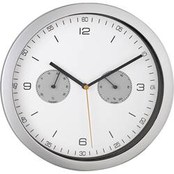 Image of Mebus 52827 Funk Wanduhr 260 mm x 42 mm Silber