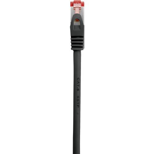 Renkforce RF-5469256 RJ45 Netzwerkkabel, Patchkabel CAT 6 S/FTP 2.00 m Schwarz mit Rastnasenschutz, vergoldete Steckkont...