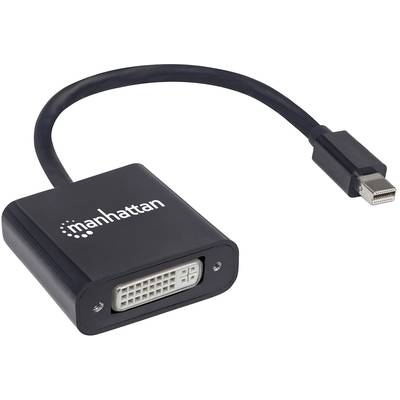 Manhattan 152549 Mini-DisplayPort Adapter [1x DVI-Buchse 24+5pol. - 1x Mini-DisplayPort Stecker] Schwarz Geschirmt, UL-z