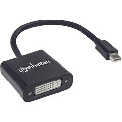 Image of Manhattan 152549 Mini-DisplayPort Adapter [1x DVI-Buchse 24+5pol. - 1x Mini-DisplayPort Stecker] Schwarz Geschirmt,