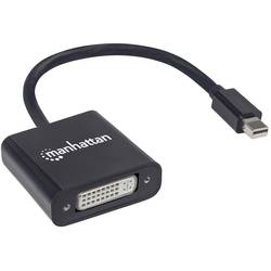 Image of Manhattan 322485 Mini-DisplayPort Adapter [1x Mini-DisplayPort Stecker - 1x DVI-Buchse 24+5pol.] Schwarz Geschirmt,