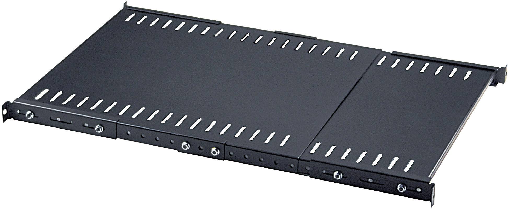 Intellinet 714389 19 inch Apparaatbodem voor patchkast 1 HE Uittrekbaar Geschikt voor kastdiepte: vanaf 800 mm Zwart (RAL 9005)