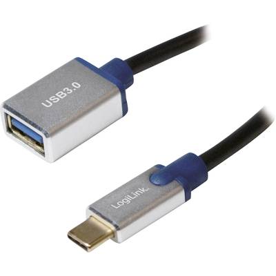 LogiLink USB 3.2 Gen 1 (USB 3.0) Adapter [1x USB 3.2 Gen 2 Stecker C (USB 3.1) - 1x USB 3.2 Gen 1 Buchse A (USB 3.0)] US