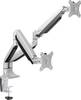 LogiLink BP0043 Monitor-Tischhalterung 2 Display(s) 33,0 cm (13") - 81,3 cm (32") Silber Höhenverstellbar, Neigbar, Schwenkbar, Drehbar