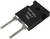 Ein schwarzes elektronisches Bauteil mit zwei Metallpins, beschriftet mit 'RNP100U 100R F 18008', vermutlich ein Widerstand oder Transistor.