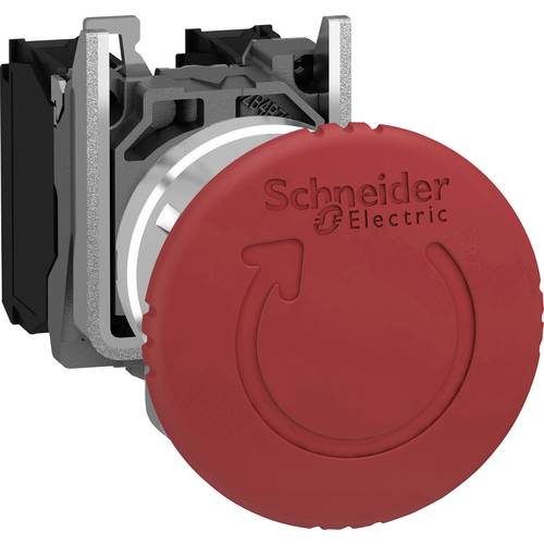 Thumbnail - Schneider Electric XB4BS8444 Pilztaster Frontring Metall, mit NOT-Aus-Schalter, rund, rückstellbar 120 V/AC 6 A 2 Öffner...