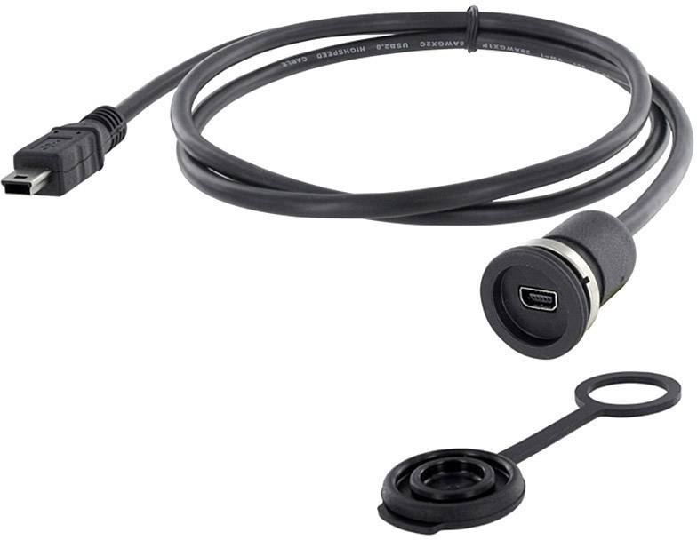 Mini USB 2.0 Typ B Chassisbuchse, Einbau Encitech M16 1310-1011-05 encitech Inhalt: 1 St.