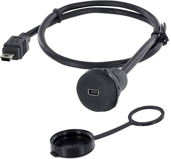 Mini USB 2.0 Typ AB Chassisbuchse, Einbau 1310-1021-05 M22 1310-1021-05 encitech Inhalt: 1 St.