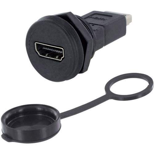 encitech 1310-1033-01 HDMI-Adapter Adapter, Einbau Polzahl: 19 Schwarz 1 St.