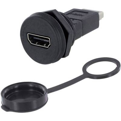 encitech 1310-1033-01 HDMI-Adapter Adapter, Einbau Polzahl: 19  Schwarz 1 St. 