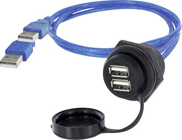 2 x USB 2.0 Buchse A Chassisbuchse, Einbau 1310-1035-02 M30 1310-1035-02 encitech Inhalt: 1 St.