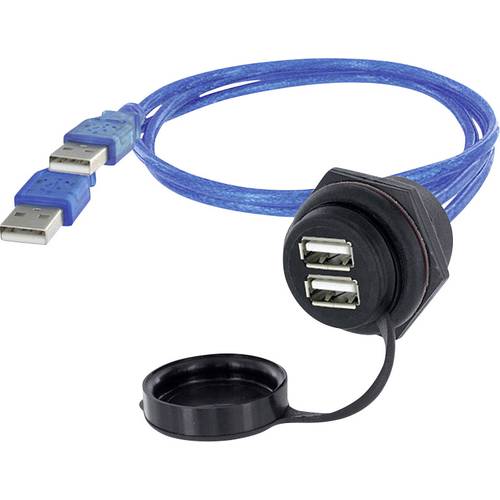 2 x USB 2.0 Buchse A Chassisbuchse, Einbau 1310-1035-02 M30 1310-1035-02 encitech Inhalt: 1 St.