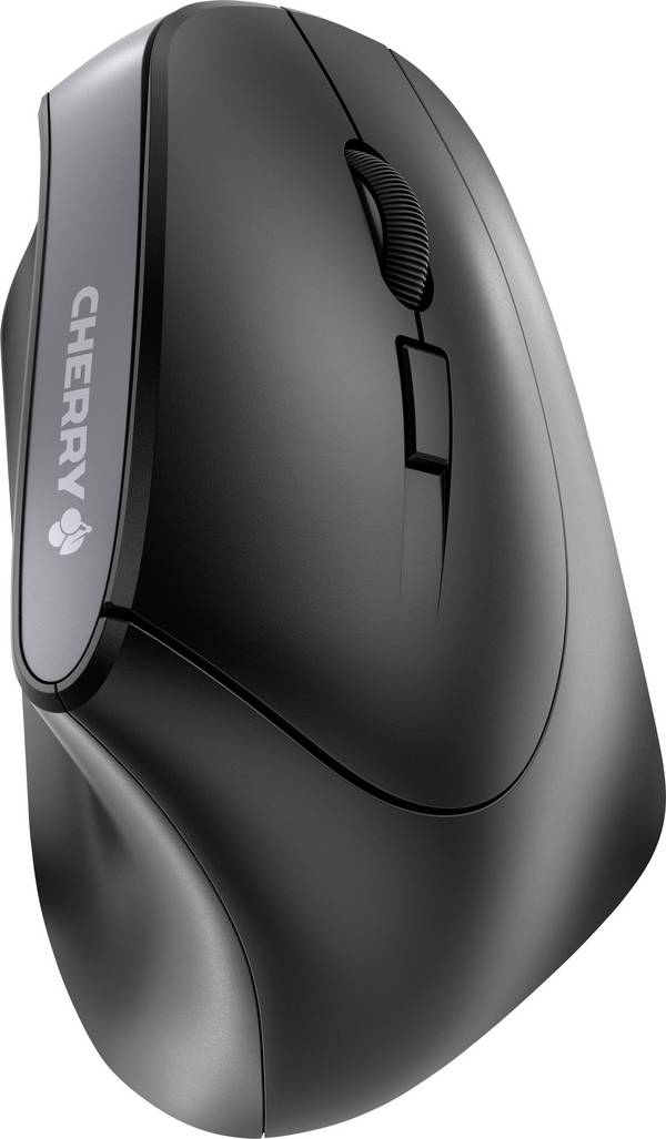 CHERRY MW 4500  Ergonomische Maus Funk   Optisch Schwarz 6 Tasten 1200 dpi Ergonomisch