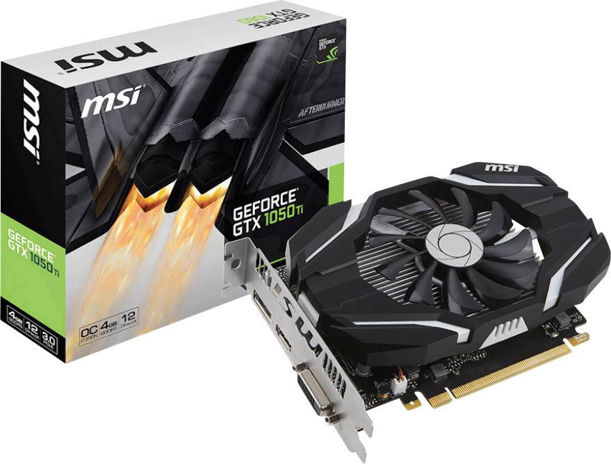 Nvidia Geforce Gtx 1050 Mit 4 Gb Gddr5 Grafikspeicher MSI Grafikkarte Nvidia GeForce GTX1050 Ti Overclocked 4 GB GDDR5-RAM