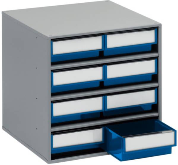 Treston Schubladenmagazin 0840-6 inklusive 8 Schubladen in blau, BxTxH 400x400x395 mm