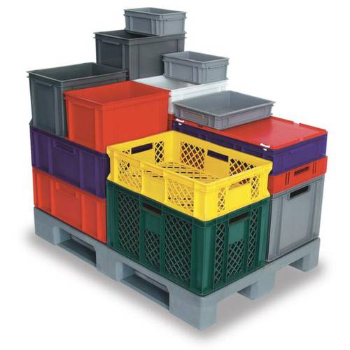 BRB Lagertechnik 1657974 Stapelbehälter Basic lebensmittelgeeignet (L x B x H) 600 x 400 x 220 mm Weiß 1 St.