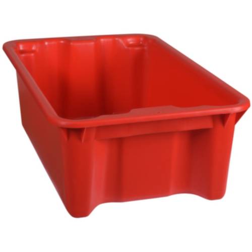 Thumbnail - Plastipol Scheu 1657986 Stapelbehälter lebensmittelgeeignet (L x B x H) 590 x 380 x 202 mm Rot 1 St.
