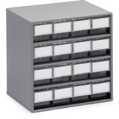 Thumbnail - Treston Schubladenmagazin 1630-3 inklusive 16 Schubladen in grau, BxTxH 400x300x395 mm