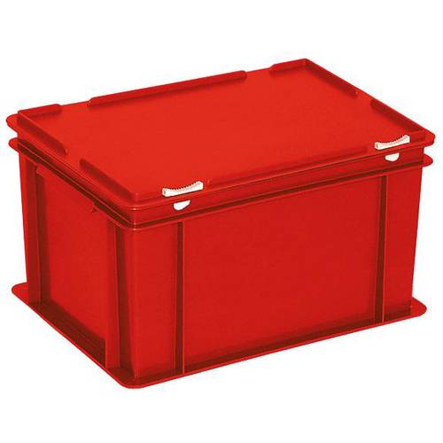 Thumbnail - BRB Lagertechnik 1658105 Stapelbehälter lebensmittelgeeignet (L x B x H) 400 x 300 x 235 mm Rot 1 St.