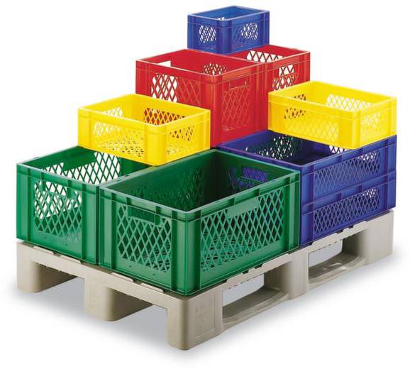 LA-KA-PE 204127 Stapelbehälter lebensmittelgeeignet (L x B x H) 600 x 400 x 145 mm Rot 2 St.