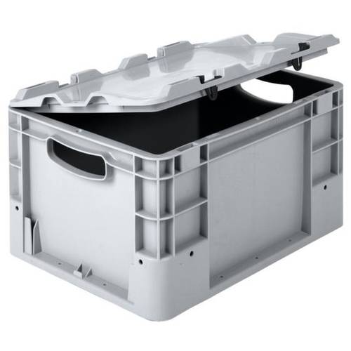 Alpha Paletten & Boxen 1658143 Stapelbehälter lebensmittelgeeignet (L x B x H) 600 x 400 x 220 mm Grau 1 St.